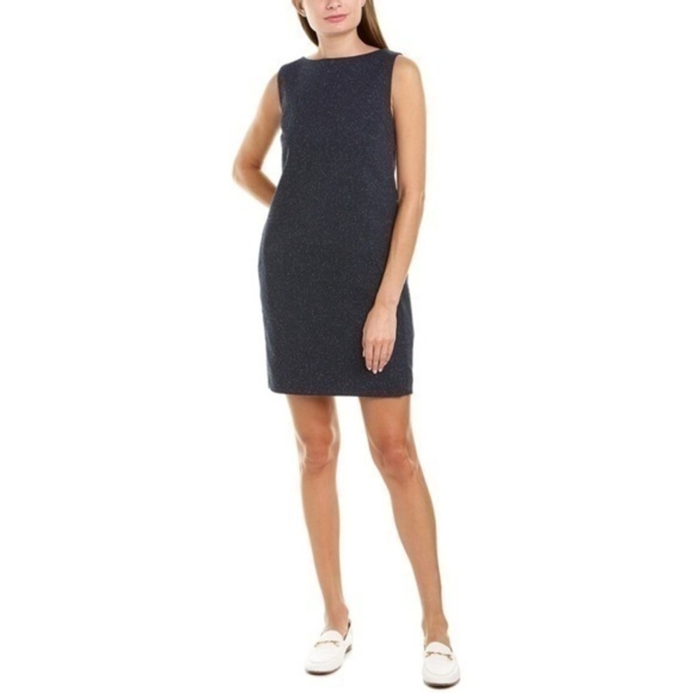 Theory Button-Back Wool-Blend Shift Dress